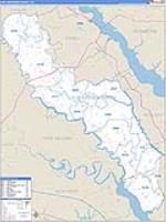 King And Queen, Va Carrier Route Wall Map
